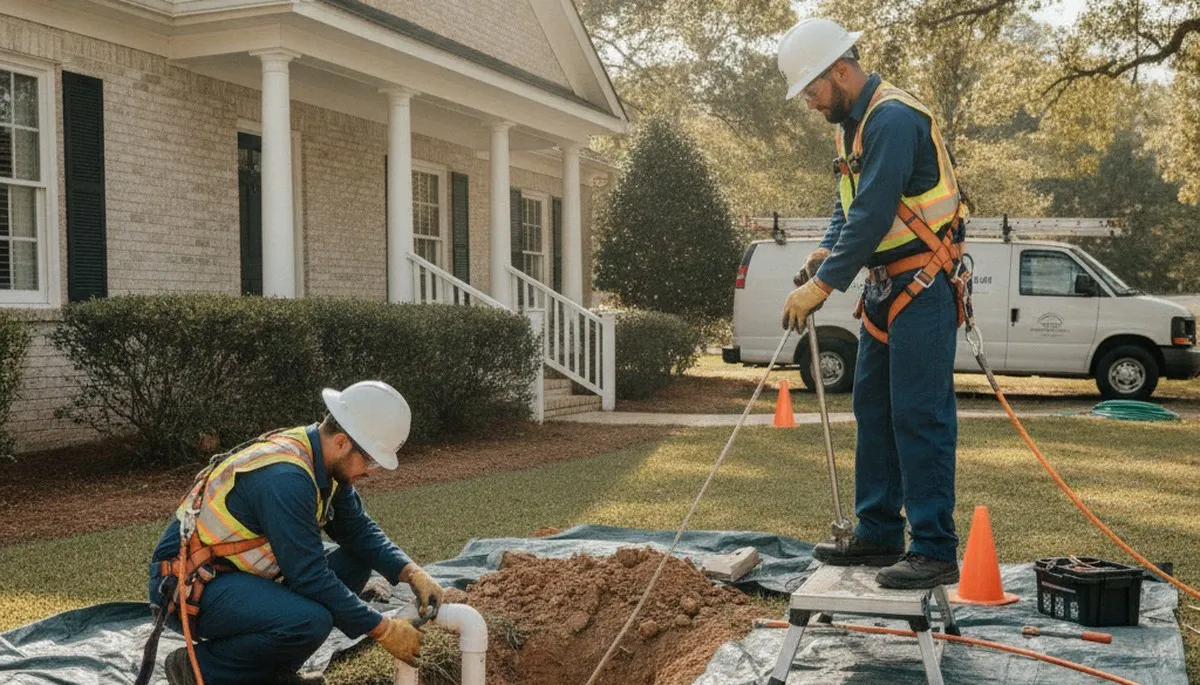 Emergency plumber truck for plumbing repair service in Charleston, SC