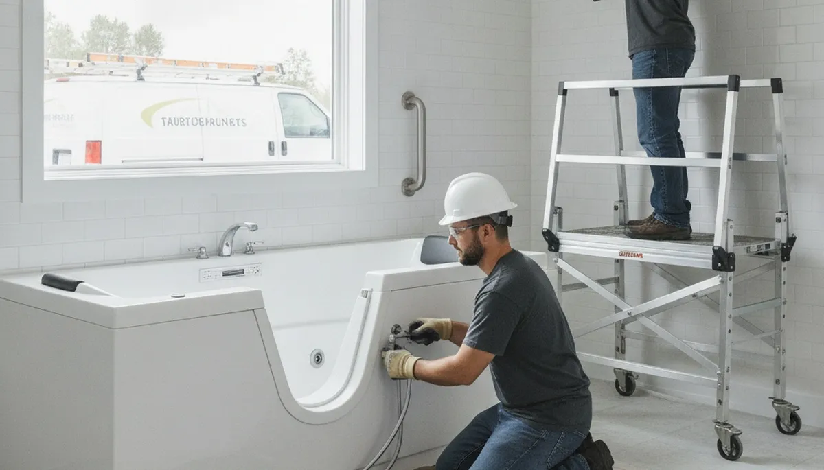 Walk-in tub installation for Charleston, SC homeowners by emergency plumbers